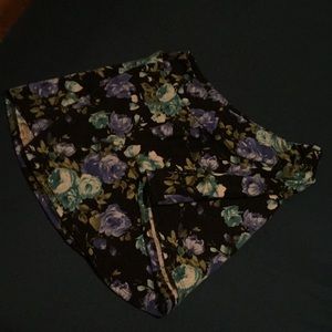 Sasha Black Floral skirt